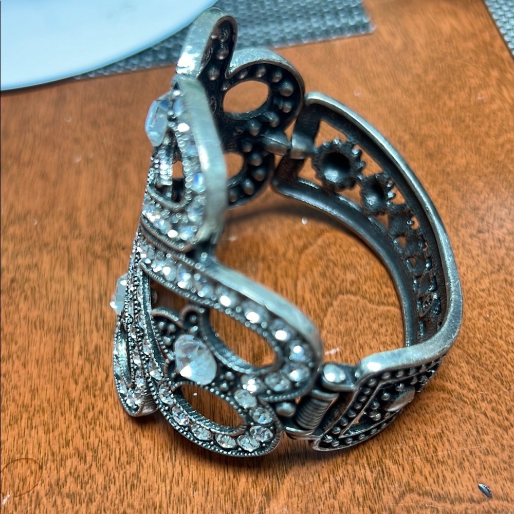 Silver Rhinestone Statement Ring - image 2